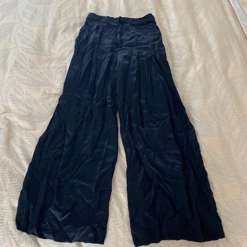 Free People Black Satin Pants